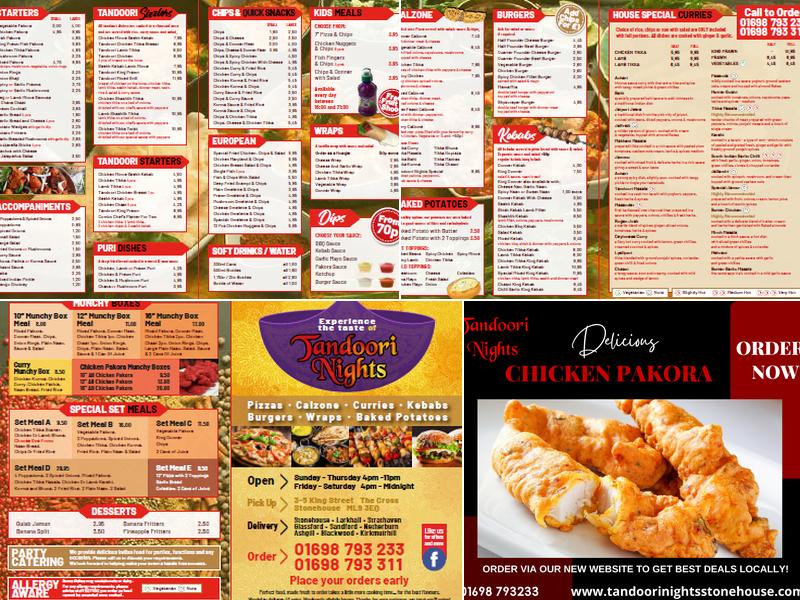 Tandoori Nights Stonehouse Menu