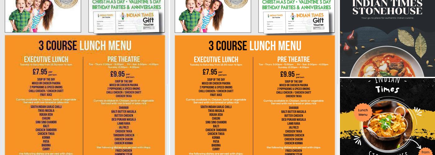 Indian Times Menu