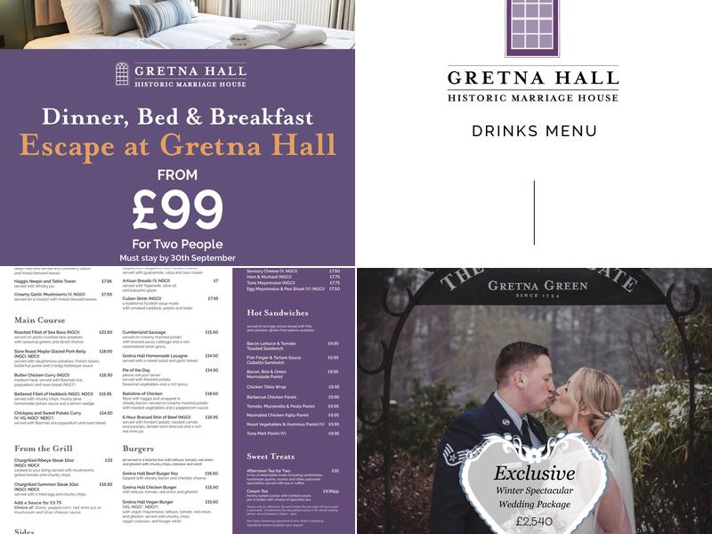 Gretna Hall Hotel Menu