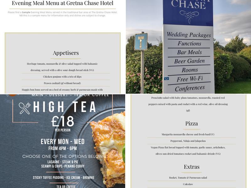 Gretna Chase Hotel Menu
