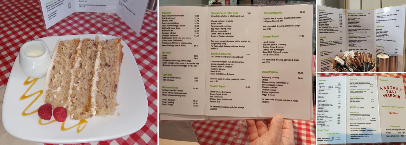 Another Tilly Tearoom Menu