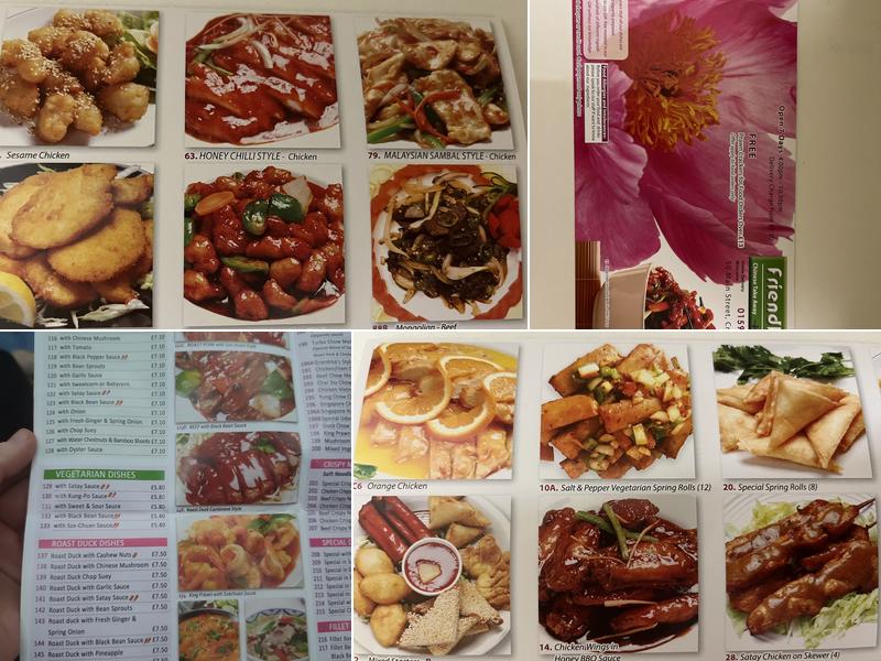 Friendlies Chinese Takeaway Menu