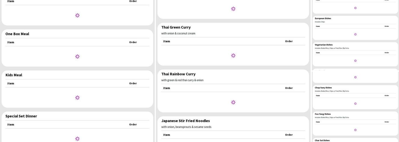 Magic Wok Cowdenbeath Menu