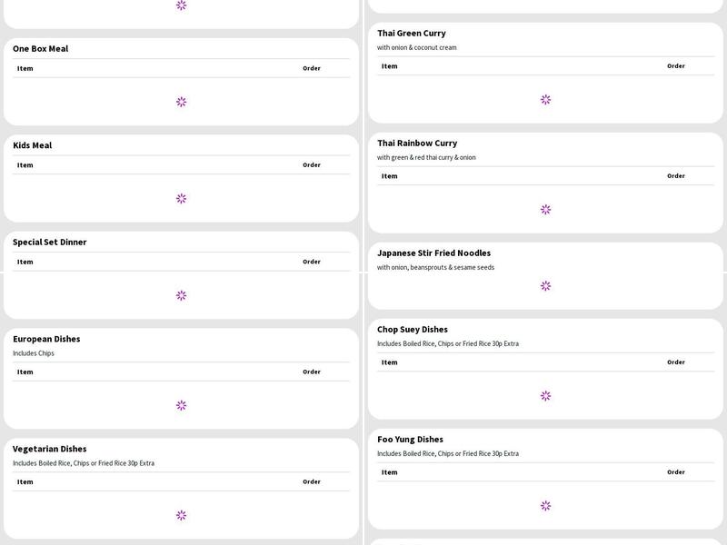 Magic Wok Cowdenbeath Menu