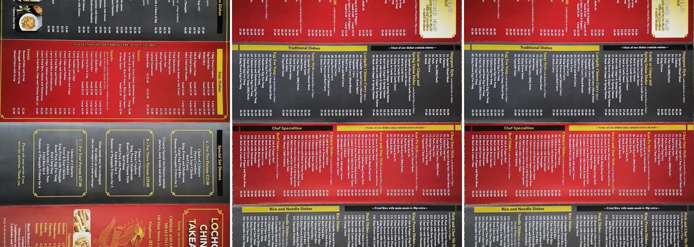Lochgelly Chinese Menu