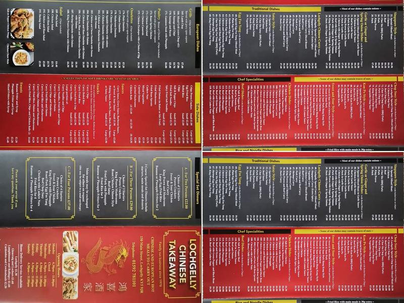 Lochgelly Chinese Menu