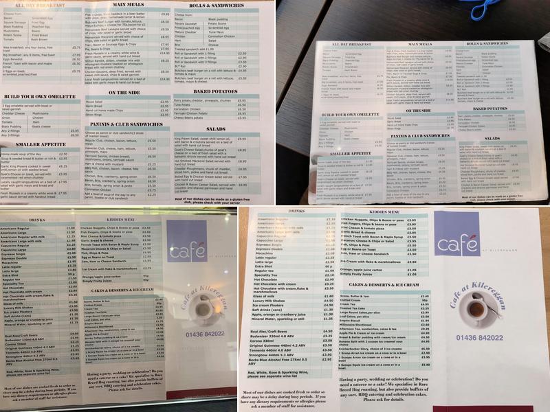 Cafe At Kilcreggan Menu