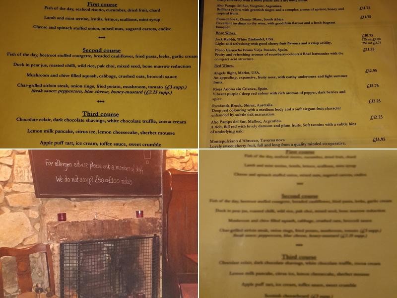 The Brown Bull Menu