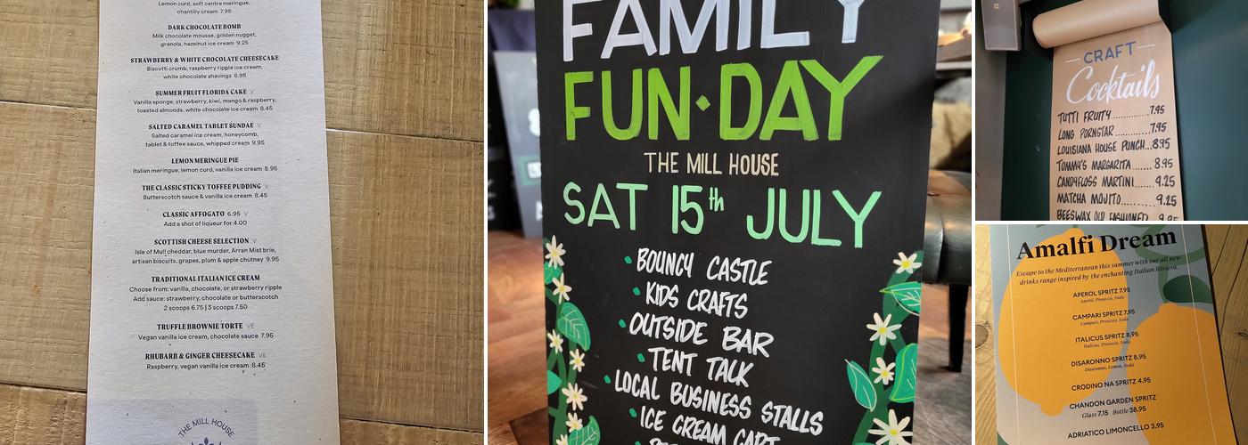 The Mill House Menu