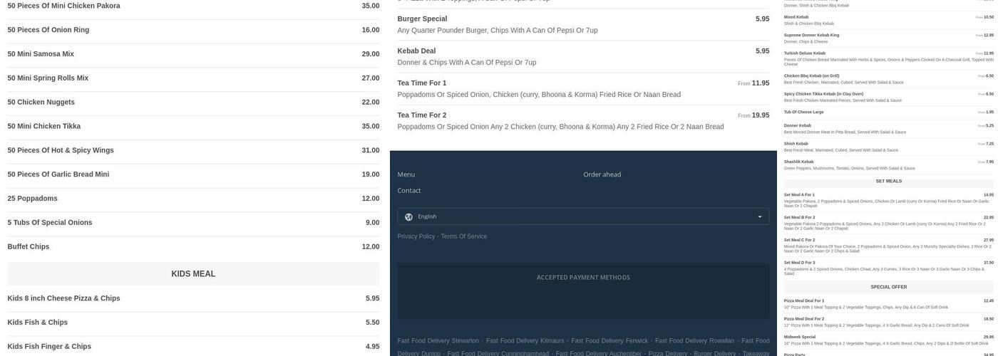 Munchees Takeaway Menu