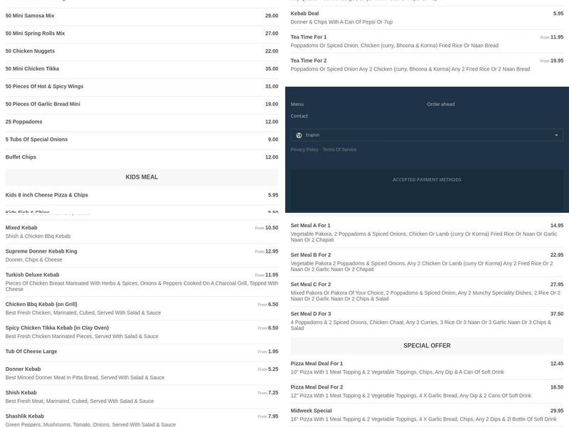 Munchees Takeaway Menu