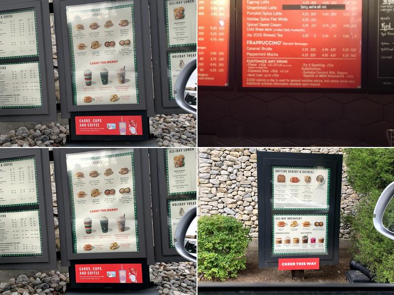 Starbucks Menu