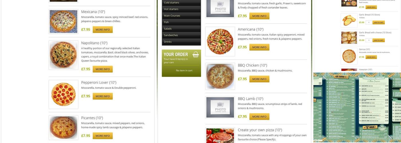 Alexander Express Menu