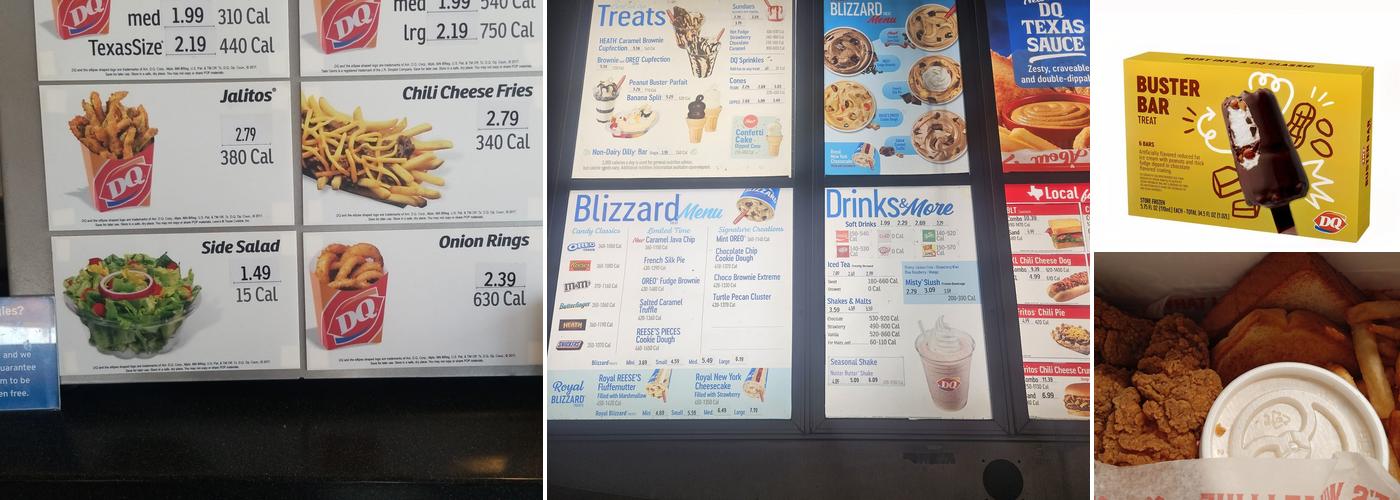 Dairy Queen Menu