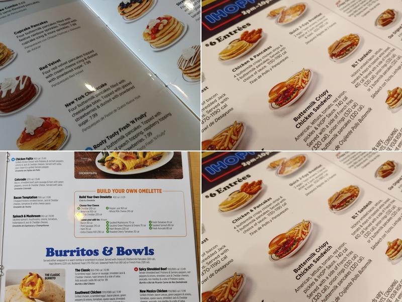 IHOP Menu