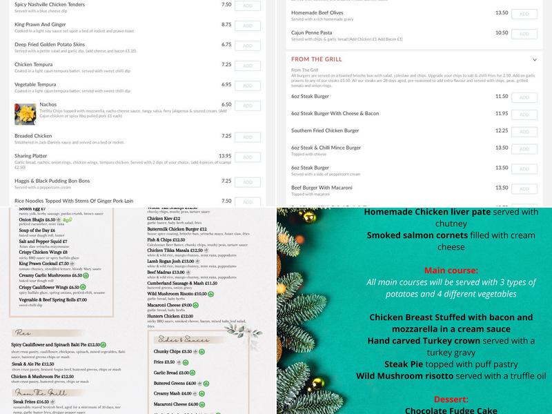 The Thistle Inn Menu