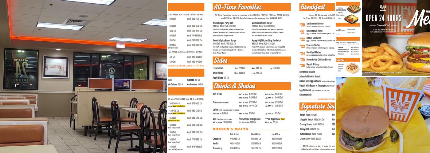 Whataburger Menu