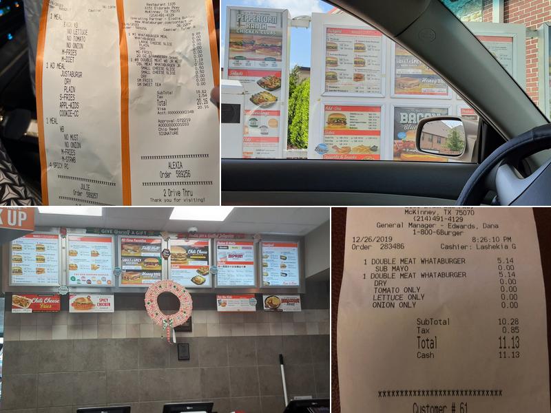 Whataburger Menu