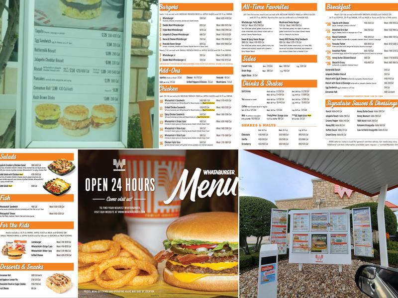 Whataburger Menu