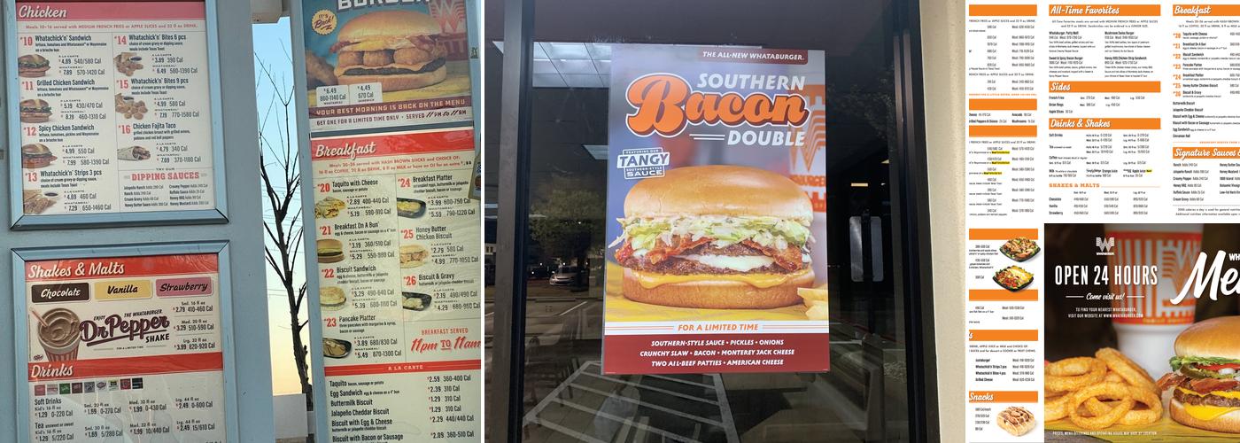 Whataburger Menu