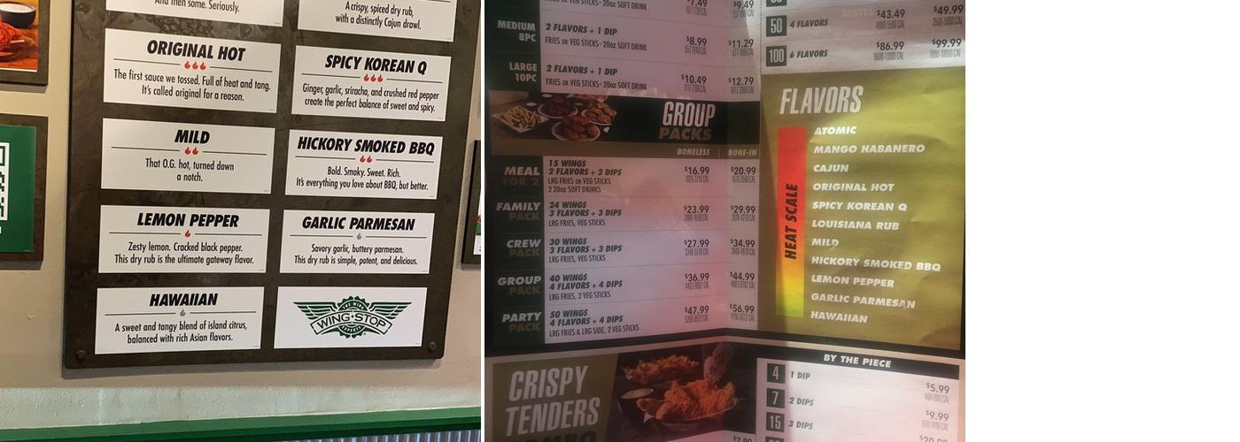 Wingstop Menu