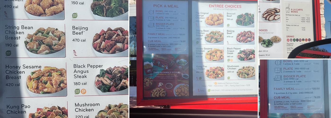 Panda Express Menu