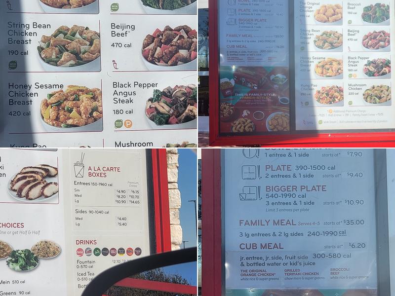 Panda Express Menu