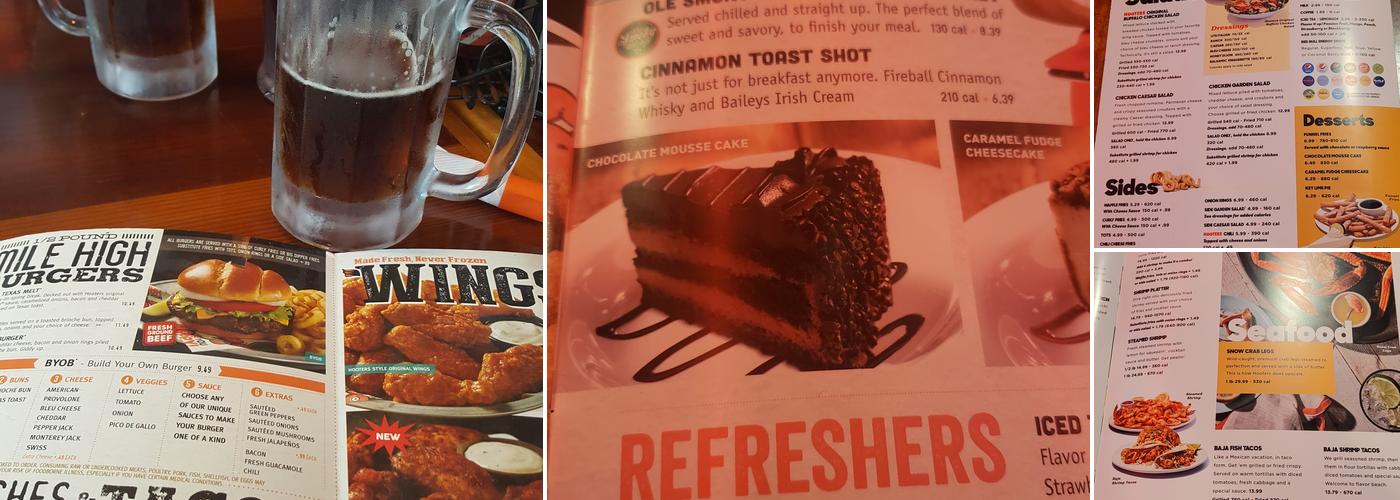 Hooters Menu