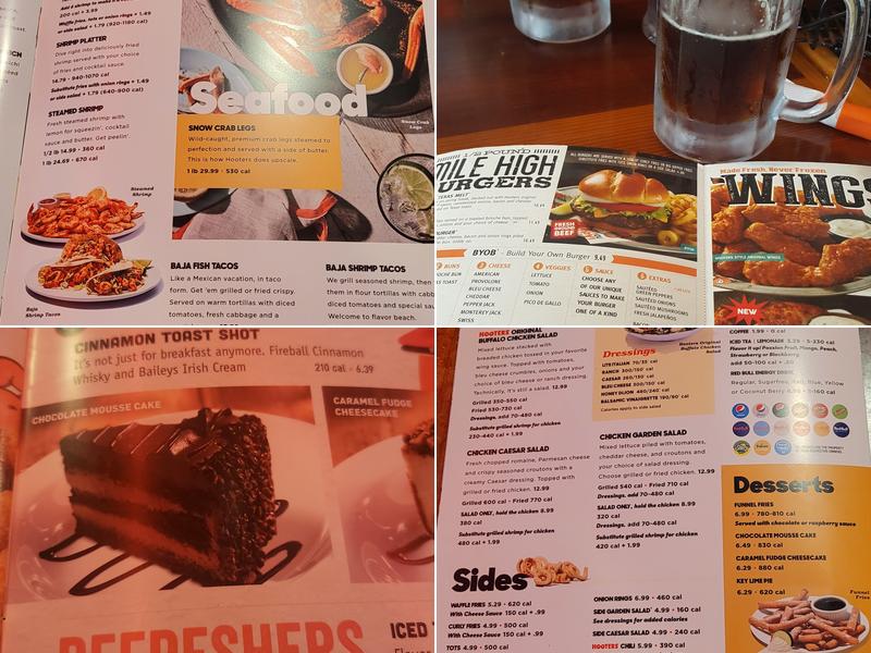 Hooters Menu