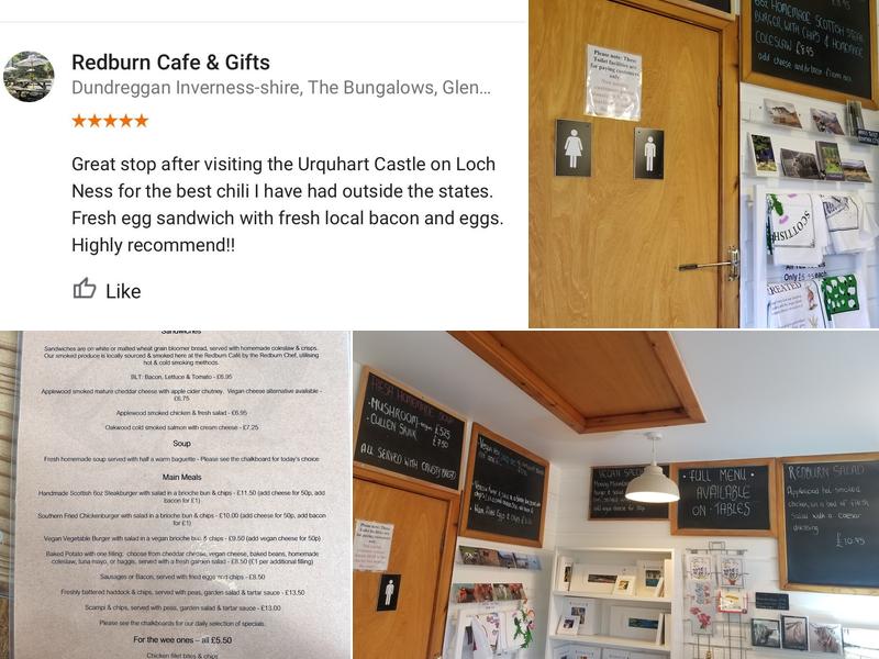 Redburn Cafe & Gifts Menu