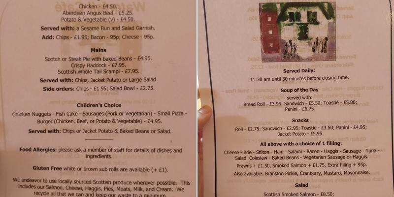 Foyers Stores, Post Office & Cafe Menu