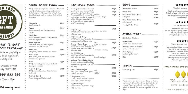 Good Food Takeaway Menu
