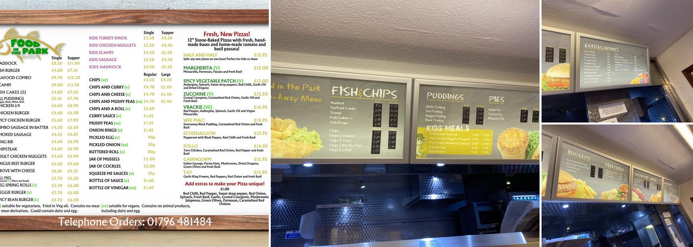 Food in the Park Menu