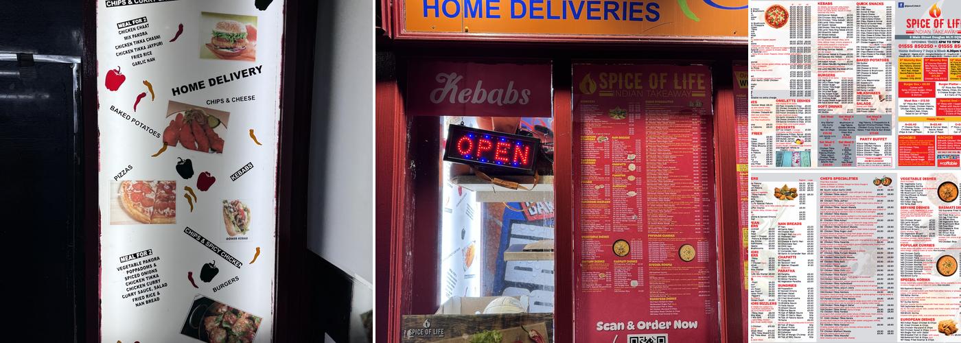 Spice Of Life Douglas Menu