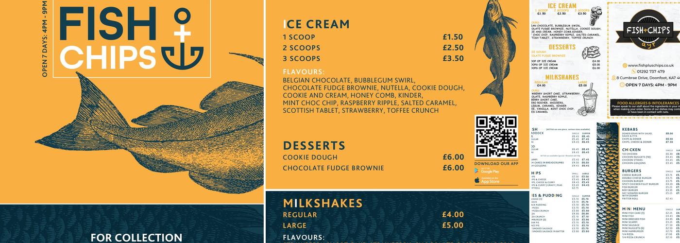 Fish Plus Chips Ayr Menu