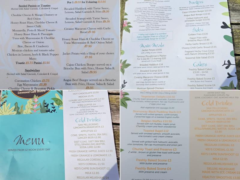 The Secret Garden Menu