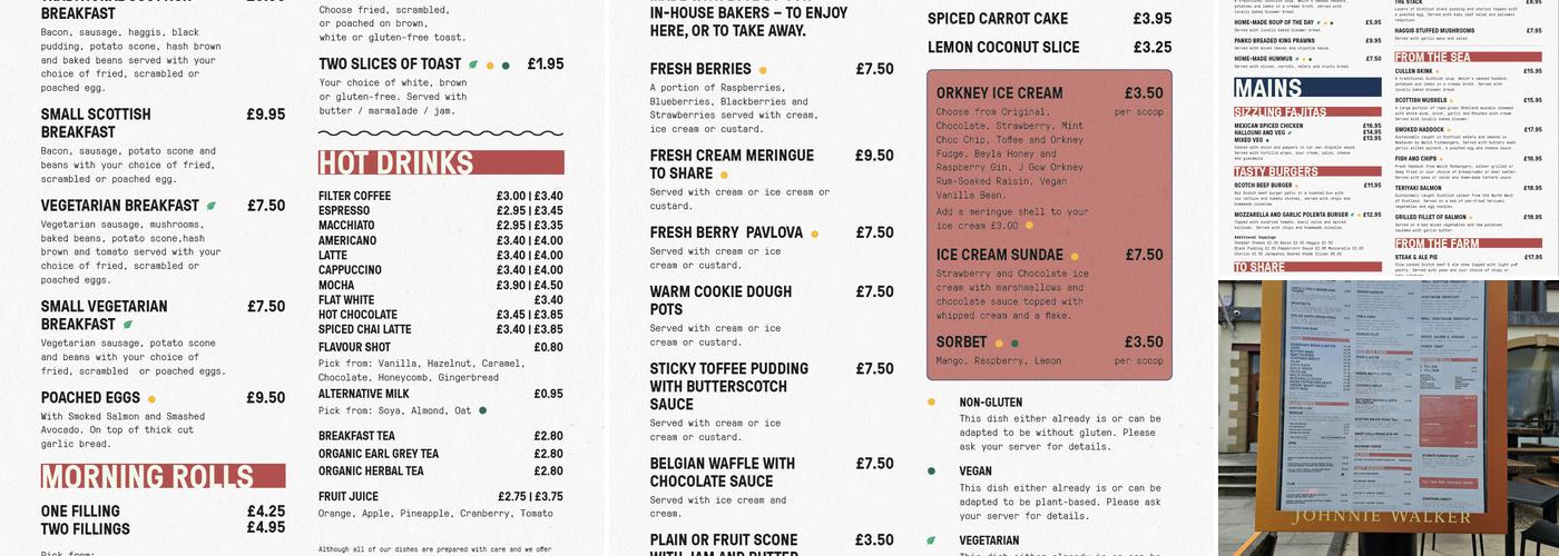 The Railbridge Bistro Menu