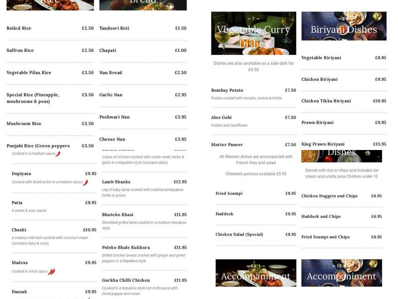 Ashiq Restaurant Menu