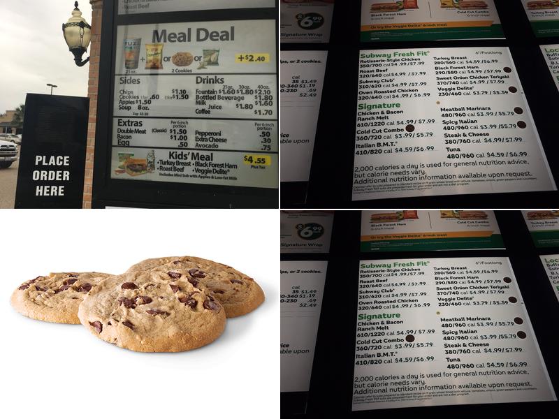 Subway Menu