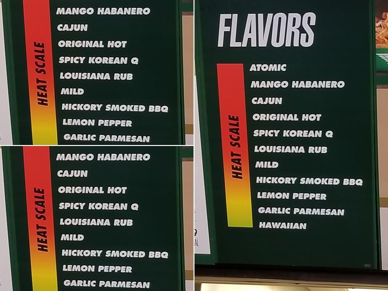 Wingstop Menu