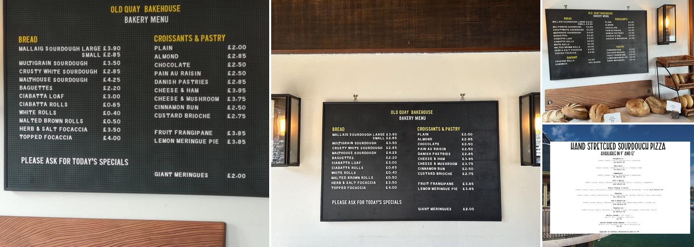 The Bakehouse & Crannog Menu