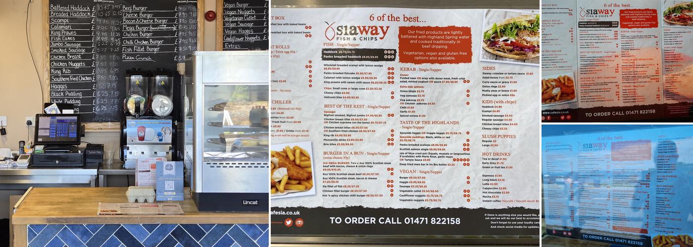 Siaway Fish & Chips Menu