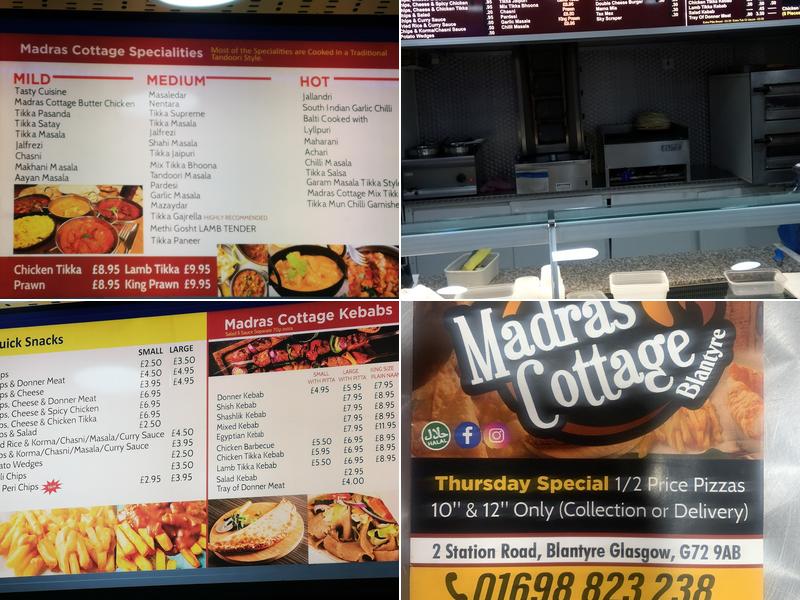Madras Cottage Menu