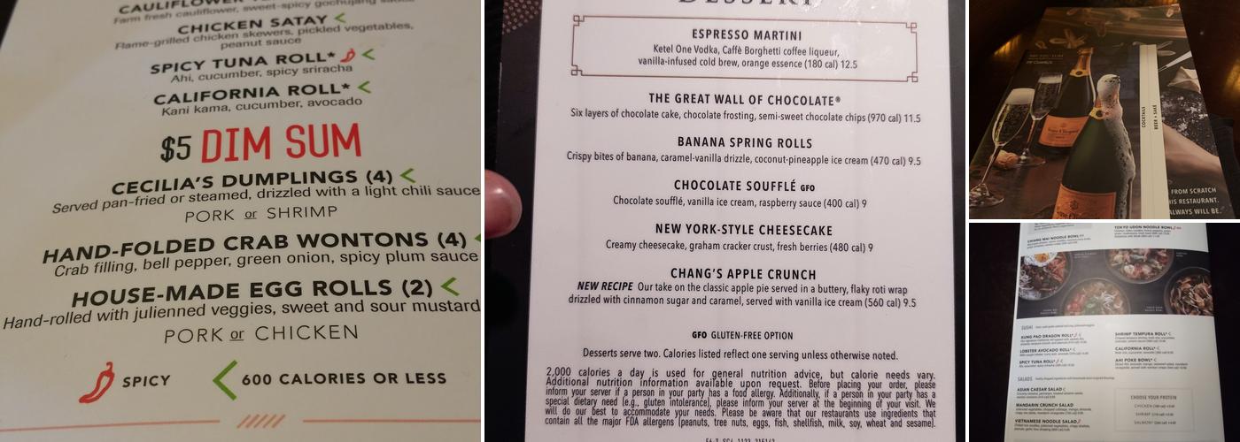P.F. Chang's Menu