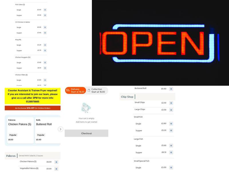 Ernie's Plaice Takeaway Menu