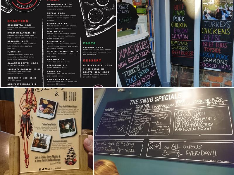 The Snug Bar Ware Menu