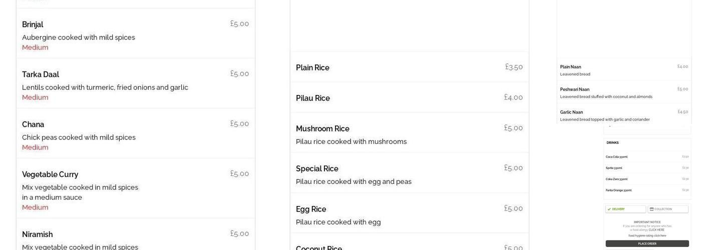 Neelakash Restaurant Menu