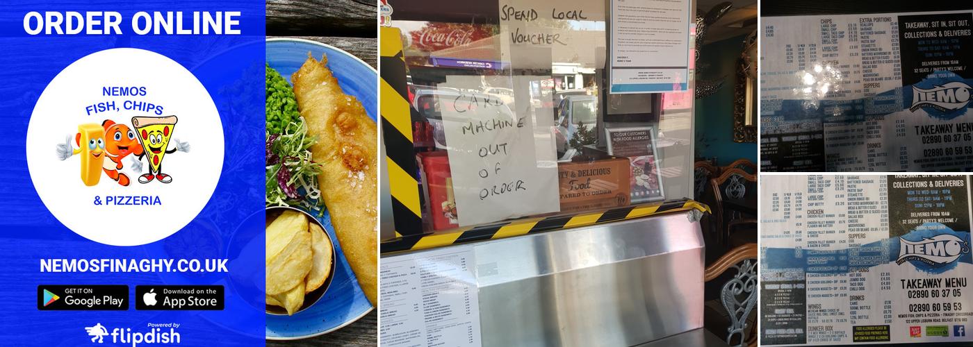 Nemo's Fish, Chips & Pizzeria Restaurant Menu