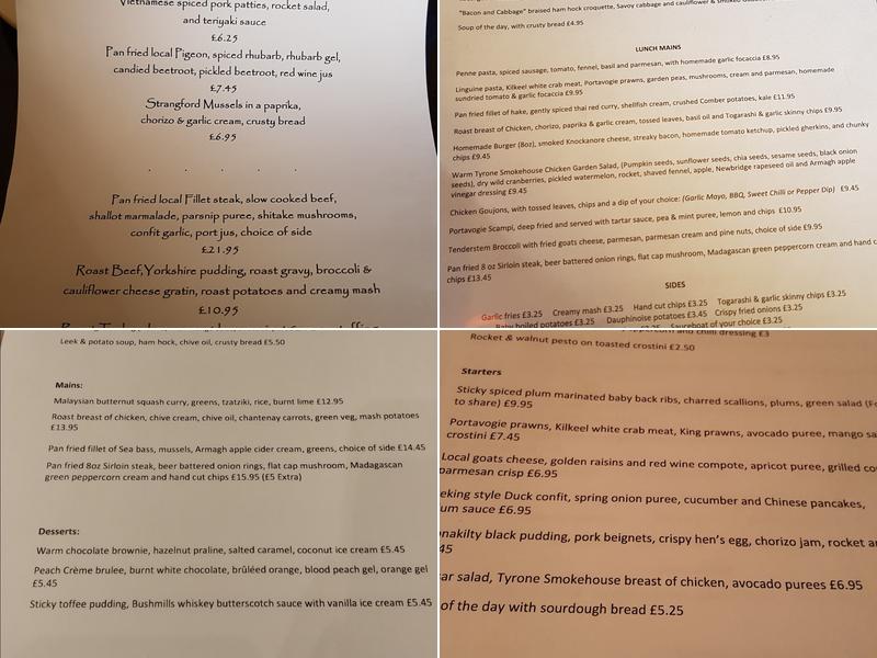 The Blackstone Bar Menu