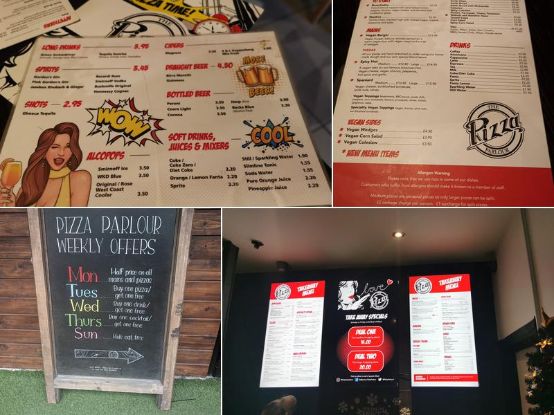 The Pizza Parlour Menu